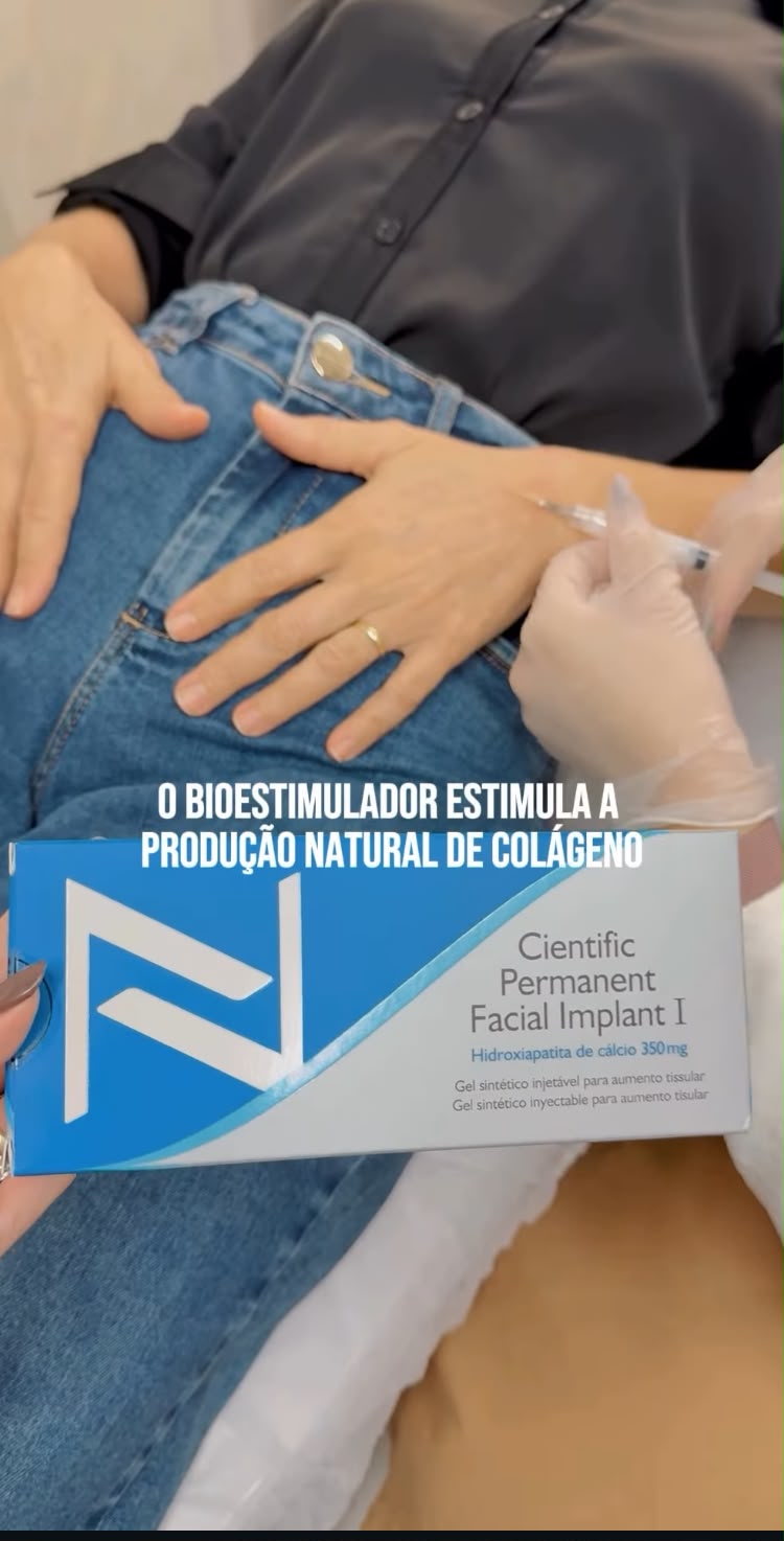 Bioestimulador corporal utilizado para estimular a produção natural de colágeno